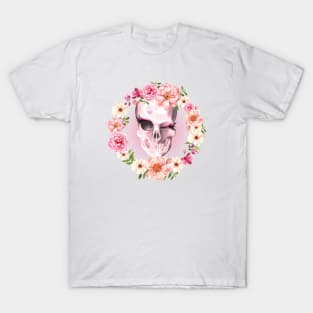 Flower Wreath Skull T-Shirt